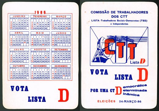 Comissao de Trabalhadores dos CTT 1986