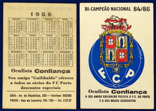 Oculista Confianca - FCP Bi-campeao 84-86 2