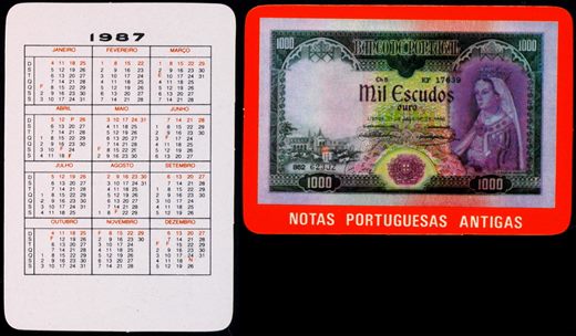 Notas Portuguesas Antigas 10 1987