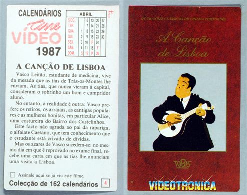 Calendarios Cine Video 004 1987