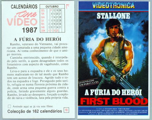 Calendarios Cine Video 010 1987