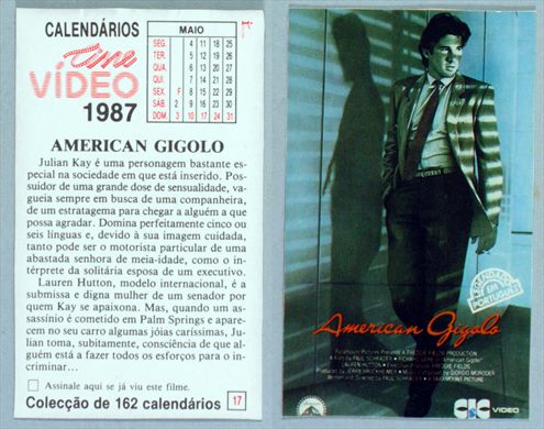 Calendarios Cine Video 017 1987