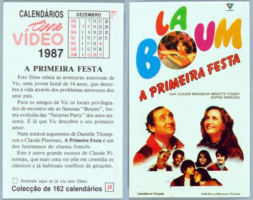 Calendarios Cine Video 024 1987