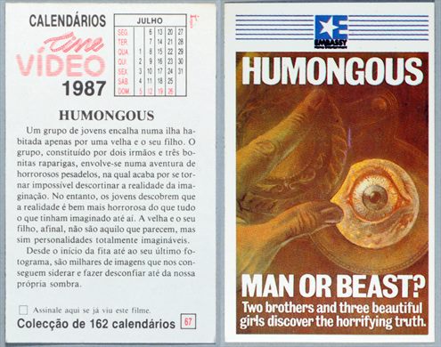 Calendarios Cine Video 067 1987