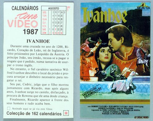 Calendarios Cine Video 068 1987