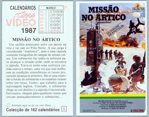 Calendarios Cine Video 075 1987