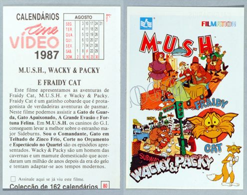Calendarios Cine Video 080 1987