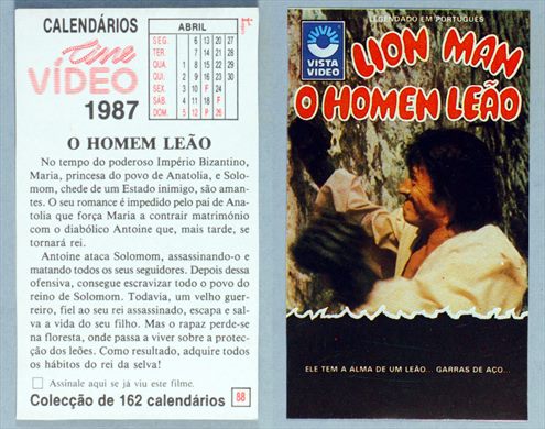 Calendarios Cine Video 088 1987