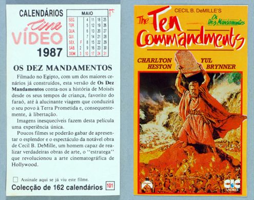 Calendarios Cine Video 101 1987