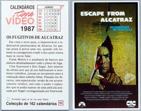 Calendarios Cine Video 102 1987