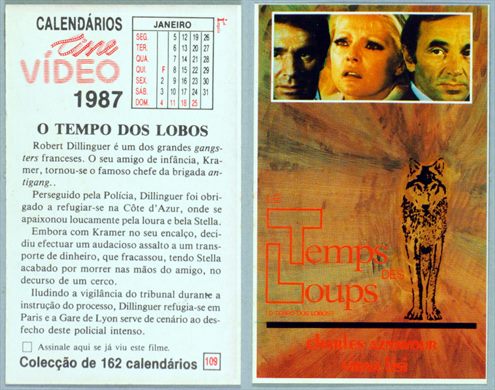 Calendarios Cine Video 109 1987