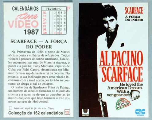 Calendarios Cine Video 122 1987