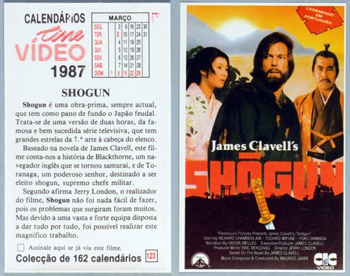 Calendarios Cine Video 123 1987