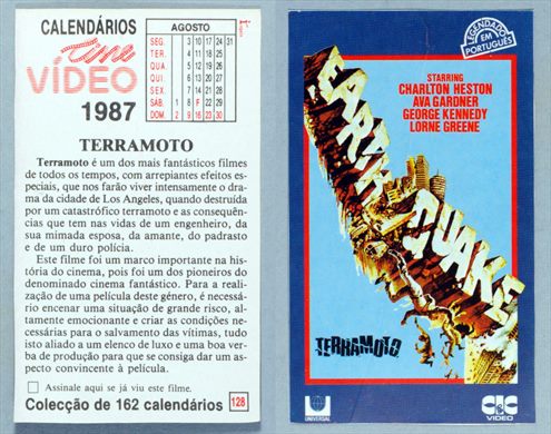 Calendarios Cine Video 128 1987