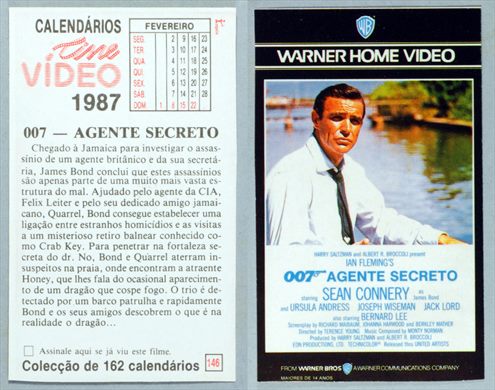 Calendarios Cine Video 146 1987