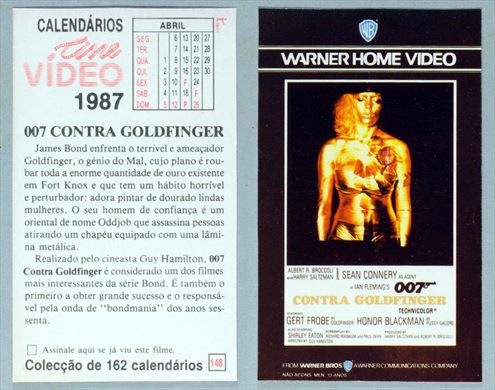 Calendarios Cine Video 148 1987