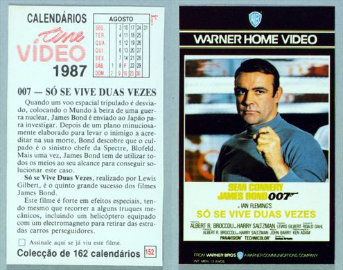 Calendarios Cine Video 152 1987