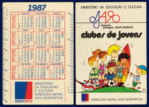 Ministerio da Educacao e Cultura Direccao-Geral dos Desportos - clubes de jovens 1987