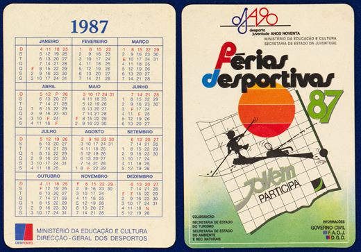Ministerio da Educacao e Cultura Direccao-Geral dos Desportos - ferias desportivas 1987