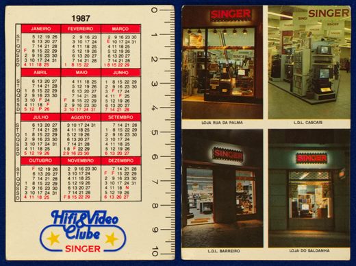 Singer Hifi e Video Clube 1987