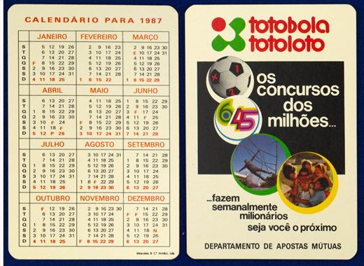 totobola - totoloto 1987