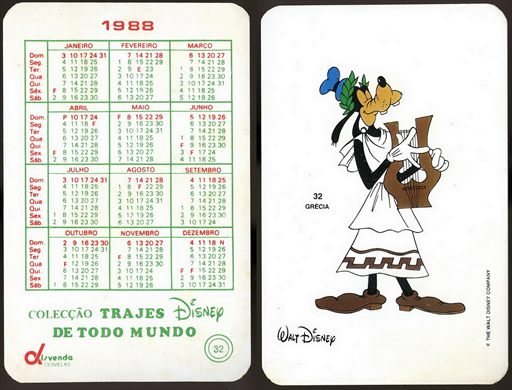 Coleccao Trajes Disney de Todo Mundo 32 1988
