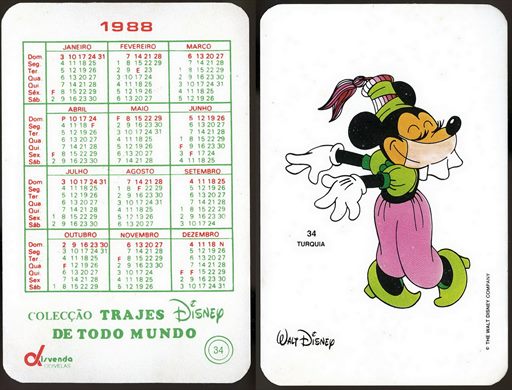 Coleccao Trajes Disney de Todo Mundo 34 1988