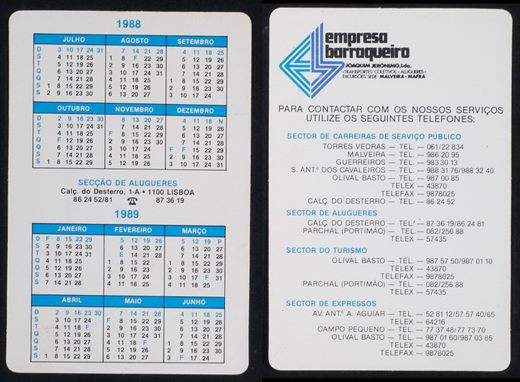 Empresa Barraqueiro Joaquim Jeronimo 1988