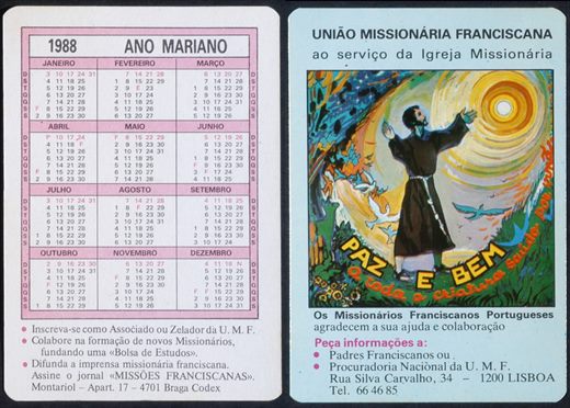 Uniao Missionaria Franciscana 1988