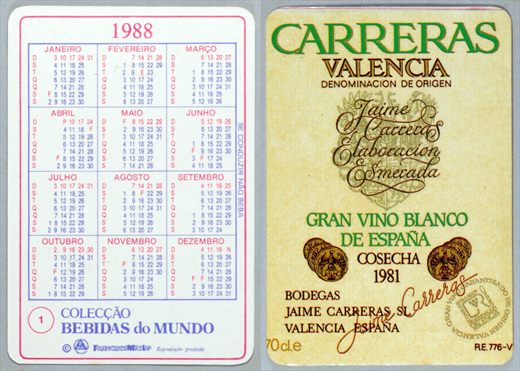 Coleccao Bebidas do Mundo 001 1988