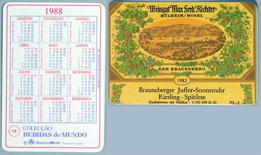 Coleccao Bebidas do Mundo 014 1988
