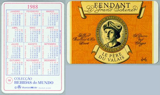 Coleccao Bebidas do Mundo 018 1988