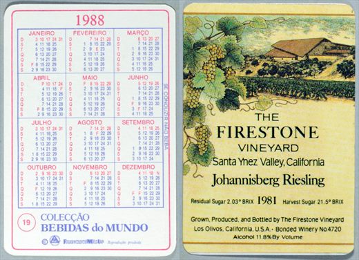 Coleccao Bebidas do Mundo 019 1988