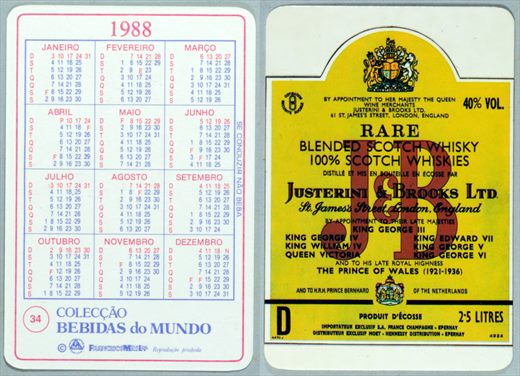 Coleccao Bebidas do Mundo 034 1988
