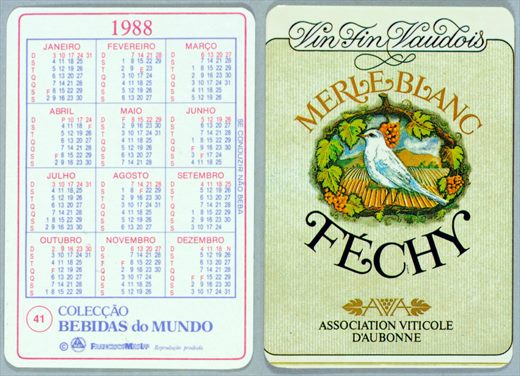 Coleccao Bebidas do Mundo 041 1988