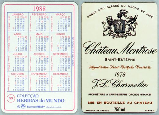 Coleccao Bebidas do Mundo 053 1988