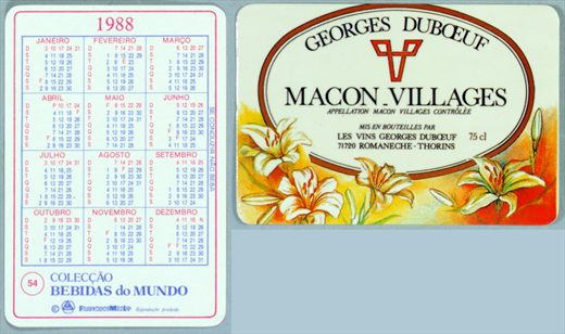 Coleccao Bebidas do Mundo 054 1988