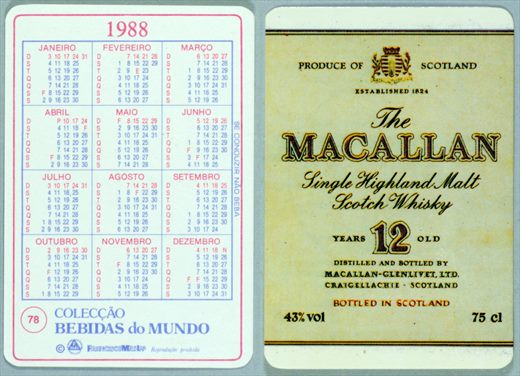 Coleccao Bebidas do Mundo 078 1988