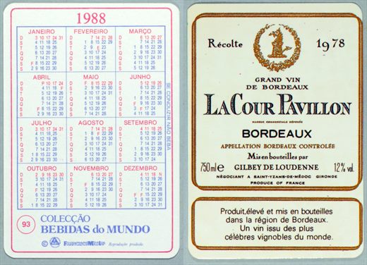 Coleccao Bebidas do Mundo 093 1988