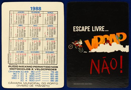 Camara Municipal do Porto Divisao de Transito - Escape livre nao 1988