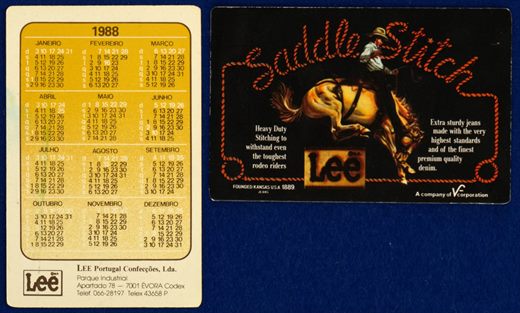 LEE Portugal Confeccoes - Saddle Stich 1988