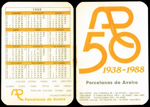 Porcelanas de Aveiro 1988