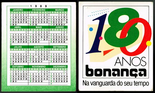 Bonanca 180 anos 1989