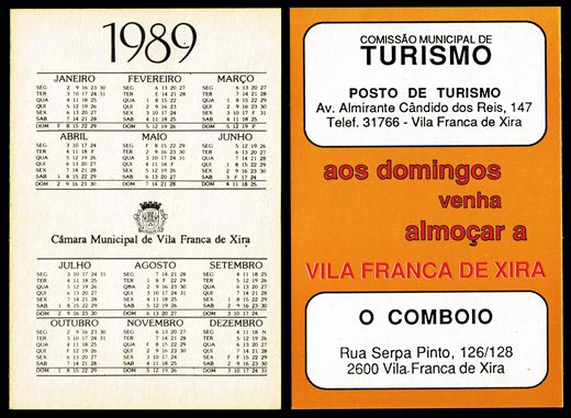 Camara Municipal de Vila Franca de Xira - Comissao Municipal de Turismo - O Comboio 1989