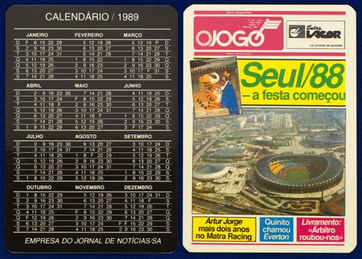 Empresa do Jornal de Noticias, S.A. - O Jogo 1989