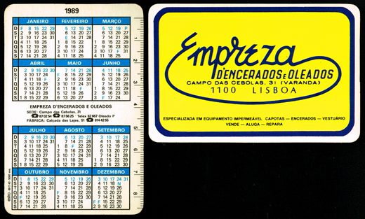 Empreza d'encerados E oleados 1989