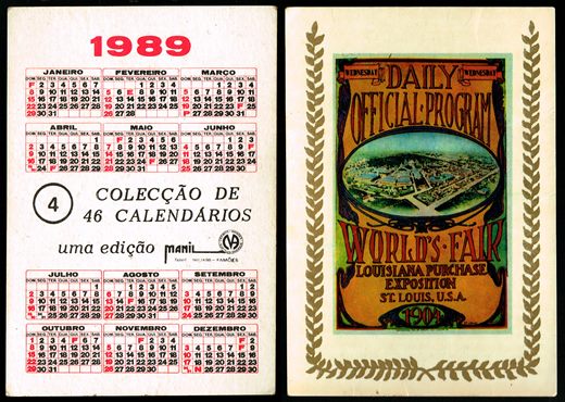 Manil 04 - Cartaz Official Program World's Fair 1904 1989