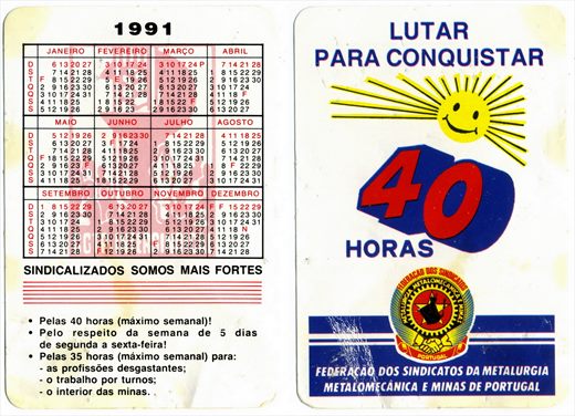Federacao dos Sindicatos da Metalurgia Metalomecanica e Minas de Portugal-1991