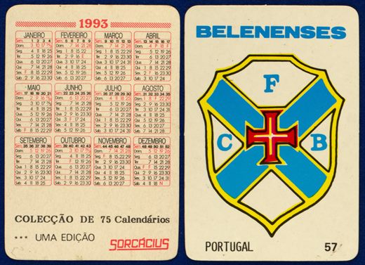 Coleccao de 75 Calendarios Sorcacius 57-1993