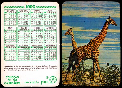 Manil - Coleccao de 100 calendarios 003 1993